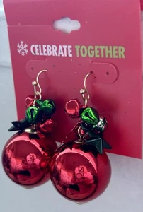 Orecchini a bulbo di Natale rosso nuovi con etichetta - Foto 1 di 2