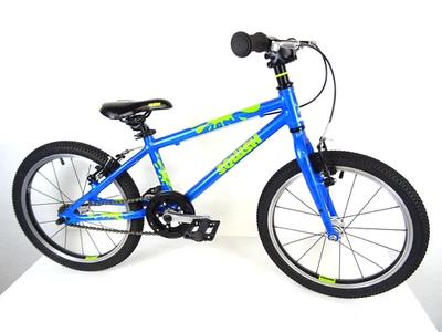 2022 Squish 18" Stage 4 Unisex Kinder Fahrrad Alter 6-8 gebraucht GC Markiert Blue Lime KB-255 - Bild 1 von 4