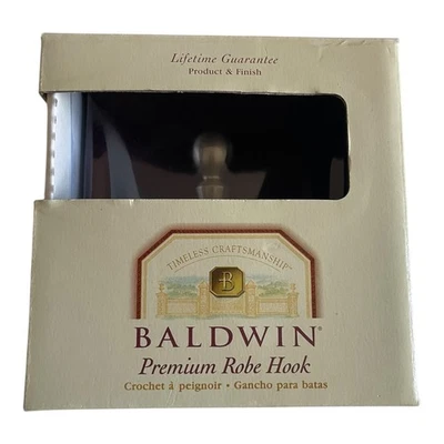 Gancho para bata Baldwin Laguna níquel satinado 3545-050 100 % latón macizo Foto 1 de 4