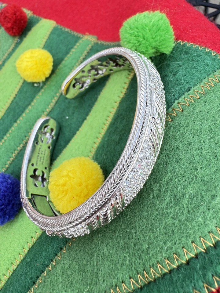 Brazalete con bisagras Judith RIPKA 925 de plata de ley con varias circonitas  Foto 1 de 4