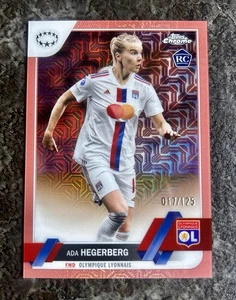 2022-23 Topps Chrome Women's ADA HEGERBERG /125 Rose Gold Refractor #100 Rookie - Picture 1 of 2
