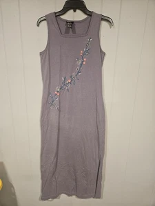 Brett Alexander Vintage Dress Embroidered Floral Maxi Bohemian Cottagecore Sz 10 - Picture 1 of 5