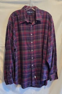 Ralph Lauren Button Shirt Mens XXL Plaid, Pony 100% Cotton - Picture 1 of 5