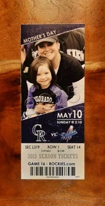 Clayton Kershaw Notches Career STRIKEOUT #1,500 Ticket NM 2015 Dodgers Rockies - Picture 1 of 15