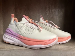 Nelkenschuhe Damengröße 9 pfirsichrosa lila Farbverlauf Pflege Turnschuhe bequem - Bild 1 von 8