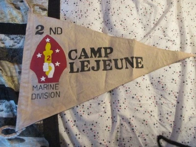WWII / MODERN USMC 2 ND MARINE DIVISION CAMP LEJEUNE BARRACK BAR WALL FLAG (B) - Изображение 1 из 2