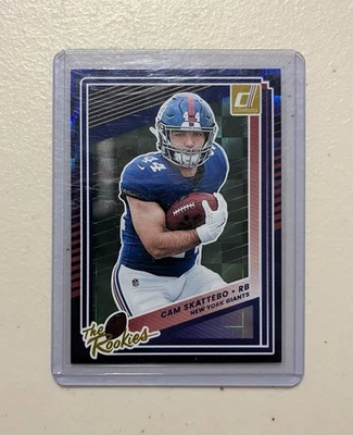 Cam Skattebo 2025 Donruss The Rookies Blue Hollo Prizm - Image 1 of 2