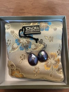 Honora Cultured Pearl Choice Of Baroque Earrings Black - Picture 1 of 1