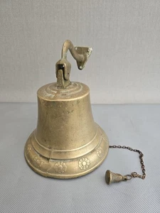 Vintage Large Brass Wall Hanging Bell  - Picture 1 of 15