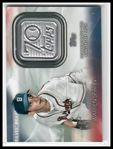 2021 Topps Update #T70P-WS Warren Spahn Topps 70th Anniversary Logo Patch Braves - Bild 1 von 2