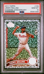 2011 Topps Jimmy Rollins Diamond Anniversary PSA 10 - Picture 1 of 2