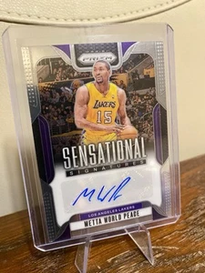 Panini Prizm 24-25 Metta World Peace LA Lakers Sensational Signatures #SS-MWP - Bild 1 von 2