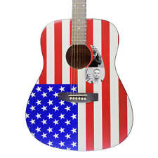 Kane Brown Autographed Signed USA Flag Acoustic Guitar Country Music ACOA