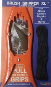 BRUSH GRIPPER XL Kayak & boat anchor - 25% Larger & Stronger. Jaws open 5.5"  - Picture 1 of 7