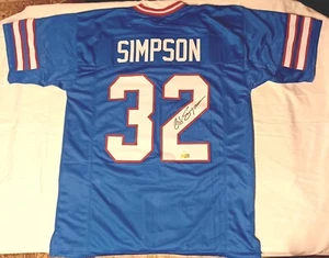 MAGLIA FIRMATA OJ SIMPSON BUFFALO BILLS JSA - Foto 1 di 4