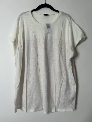 Torrid Women Size 2 2X White Multi Stripe Mix Tee 18232851 - Image 1 of 4