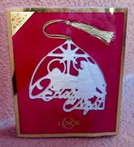 LENOX CHRISTMAS PESGER OH HOLY NITE ORNAMENTO NAVIDAD CAJA DE VACACIONES - Imagen 1 de 8