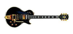 Jimmy Page's 1960 Gibson Les Paul Custom Black Beauty Greeting Card, DL size - Picture 1 of 2