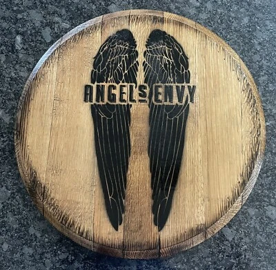 Angels Envy Distillery Bourbon Barrel Authentic Head 21” Dia. - Image 1 of 4