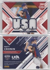 2019 Panini Elite Extra Edition USA National Team Materials Red /49 Matt Cronin