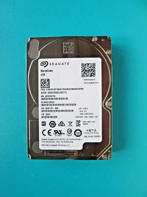 Seagate 4TB 14mm ST4000LM024 2AN17V-566 0001 2.5" HDD WCK Dec 2018 China WU - Image 1 of 4