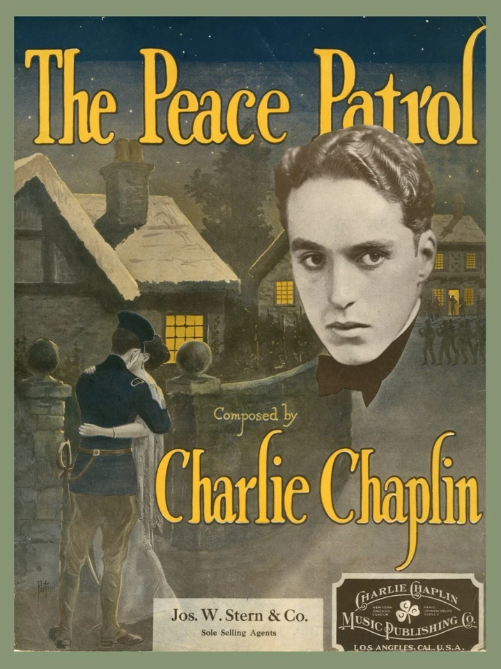 9844.Decoration Poster.Home room wall Art.Charlie Chaplin The Peace Patrol movie - Image 1 of 1