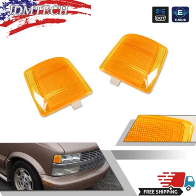 Amber Lens Corner Lights For 1995-2005 Chevrolet Astro GMC Safari Set of 2 LH RH - Image 1 of 4