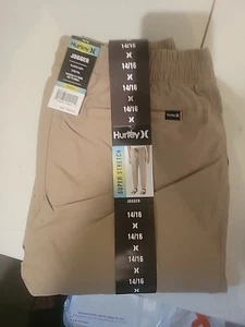 HURLEY Boys Jogger Pants, Super Stretch, Tapered - Size 14/16 - Picture 1 of 2