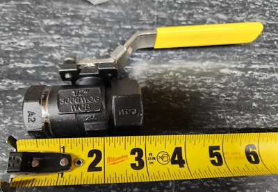 Sharpe Series 50C747 1/2" Carbon Steel Ball Valve Seal Weld w/ Locking Lever NeW - Image 1 of 3