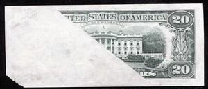 1995 $20 FRN FEDERAL RESERVE NOTE “REVERSE OBSTRUCTED PRINTING ERROR” AU - Picture 1 of 2