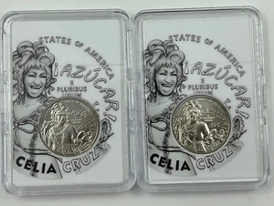 2024 PD CELIA CRUZ AMERICAN WOMEN P D QUARTERS IN SLAB (DESIGN CC-R-01) - Picture 1 of 2