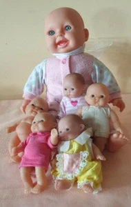 Vintage Doll Lots to love Baby 1xlarger 5xmini Doll JC Toys - Picture 1 of 6