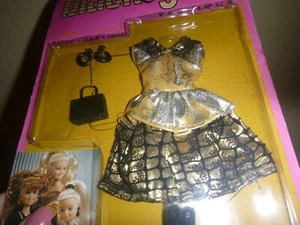 Totsy Bambola Moda Nera e Oro per Barbie Flair Sandi - Foto 1 di 6