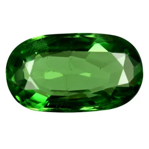 Piedra preciosa granate tsavorita verde Tanzania corte ovalado premium de 1,21 quilates (8 x 5 mm) - Imagen 1 de 2