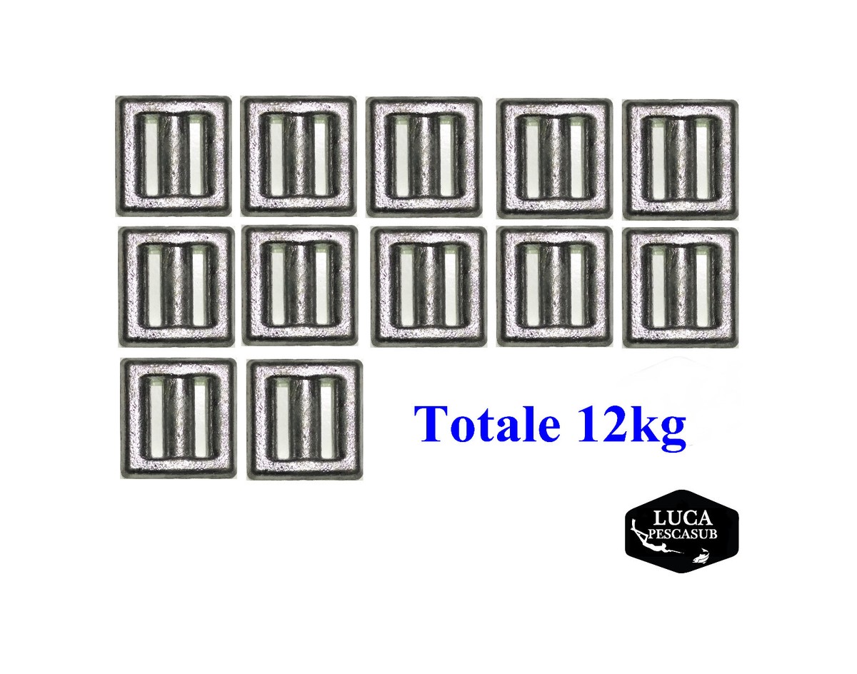 Zavorre Per Sub Fonderia Roma - 2 Pezzi Da 1kg Plastificate Verde - Foto 2