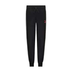 PUMA Kids Mens Hoops Hooks Pack Cotton Fleece Joggers (Big Kids) Black LG - Picture 1 of 2