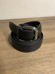 Vintage Vera Pelle Men’s/ Women’s Belt 34-36 Leather Black - Picture 1 of 5