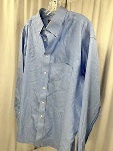 Dillard's Roundtree & Yorke Gold Label XLNon-Iron Dress Shirt Blue - Picture 1 of 8