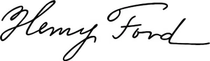 HENRY FORD SIGNATURE Sticker Car RS, ST, FOCUS FIESTA, autograph Vinyl Decal - Picture 1 of 1