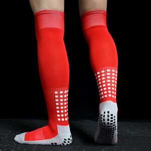 1/3Pairs Sport Socks Anti Slip W/Grip Soccer Men Football Basketball Sock Long 