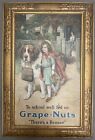 Antique Original Grape Nuts Tin Lithograph From 1912