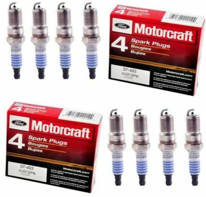 Set of 8 Ford OEM Genuine Motorcraft Spark Plugs SP493 AGSF32PM NEW!! - Picture 1 of 2