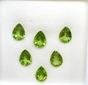 Incredibile pietra preziosa peridoto pakistano 7,36 carati 8x6 taglio pera, - Foto 1 di 2