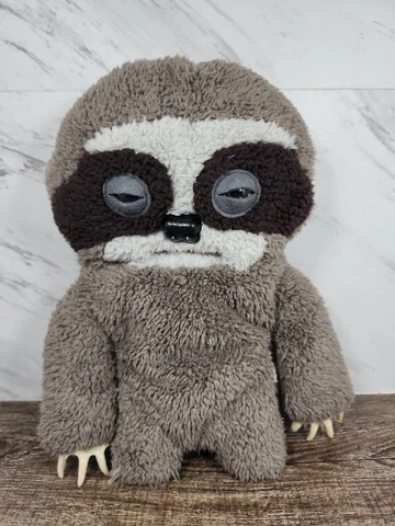 ☆ ~FUGGLER SICKENING SLOTH GREY PLUSH 12" Realistic Teeth FUNNY UGLY MONSTER~ ☆ Cover