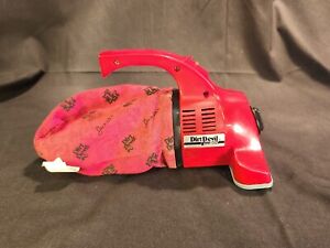 Dirt Devil Junior Toy Hand Held Vacuum Buster Red Pretend Play WORKS - RARE