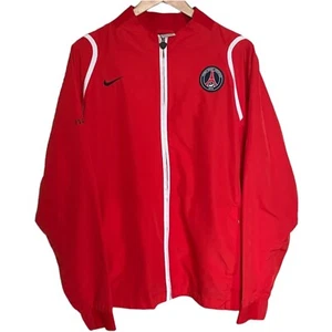 Vintage Nike Paris Saint Germain Jacket Windbreaker Full Zip Lined Mens XL Red - Bild 1 von 13