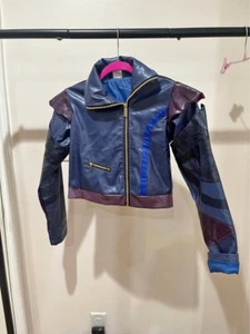 Disney Descendants 3 Bomber Jacket Kids Girls 7/8 Large Glitter Purple/ Pink - Picture 1 of 9
