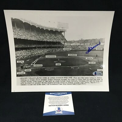 IRV NOREN JACKIE ROBINSON ROBA CASA AUTÓGRAFO FIRMADO 8X10 FOTO BAS BECKETT  Foto 1 de 3