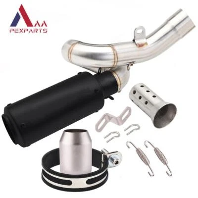 Slip for Kawasaki Ninja ZX6R 2009-2024 51mm Exhaust Mid Link Pipe Muffler Tips - Image 1 of 4