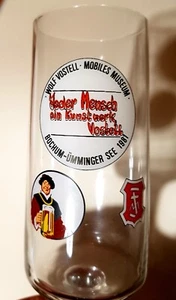 Bicchiere birra Wolf Vostell 1981 azione mobiles Museum Bochum Ümminger See Schultheiss - Foto 1 di 3